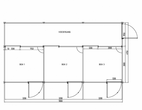 Plan au sol du modèle corridor - Westland