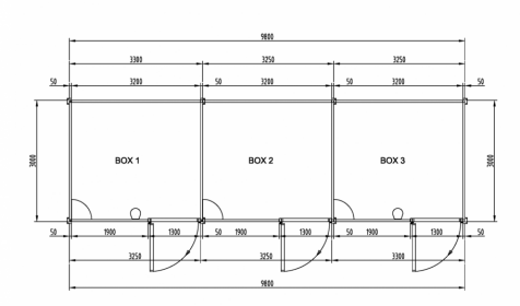 Plan au sol du modèle Cottage - écurie WESTLAND