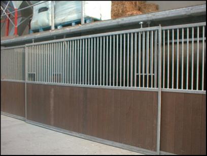 Facade de boxes sur simple ou double rail