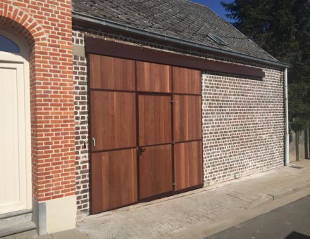 Porte de grange coulissante- conception sur mesures