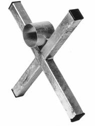 support pour cavalettis en galvanisé Dia barre = 10cm