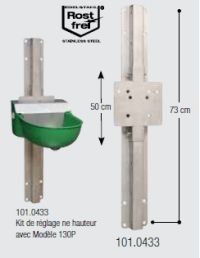 Coude orientable et kit de réglage en hauteur pour abreuvoir à niveau constant